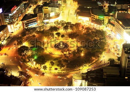 CEBU, PHILIPPINES - MAY 18: Fuente Osmena Circle on May 18, 2012, in Cebu, Philippines. Fuente Osmena circle was built on 1912. Now is the center for cultural, social, and political happenings of Cebu