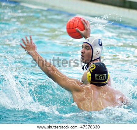 KYIV, UKRAINE - MAY 17: Water Polo match between Ukraine and Egypt national team during The III International Water Polo Tournament in Memory of Oleksiy Barkalov on May 17, 2007 in Kyiv, Ukraine