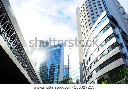Skyscrapers in Kuala Lumpur financial center. Malaysia