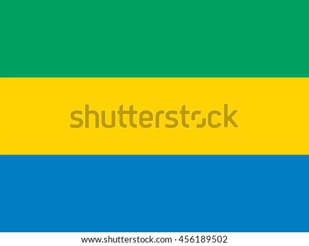 Vector Gabonese Republic flag