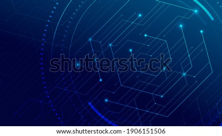 Abstract lines and dots connect background. Technology connection digital data and big data concept. 商業照片 © 