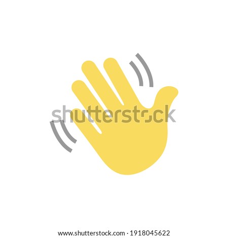 Waving hand gesture icon. Waving hand gesture vector isolated on white background.