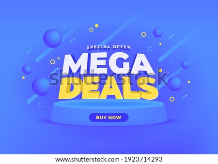 Mega deals sale banner background.