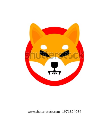 Shiba inu (SHIB) coin symbol vector.