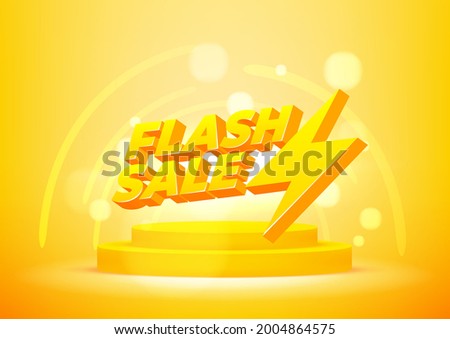 Flash sale banner template. Layout for online shopping, product, promotions, website and brochure. Vector Illustration.