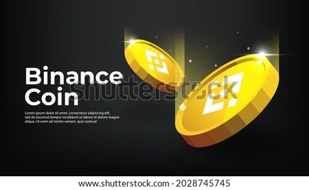 Binance BNB coin banner. BNB cryptocurrency concept banner background.