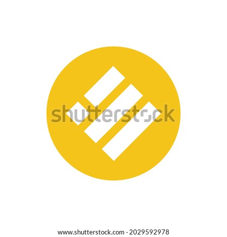 Binance USD (BUSD) crypto currency stablecoin icon isolated on white background.