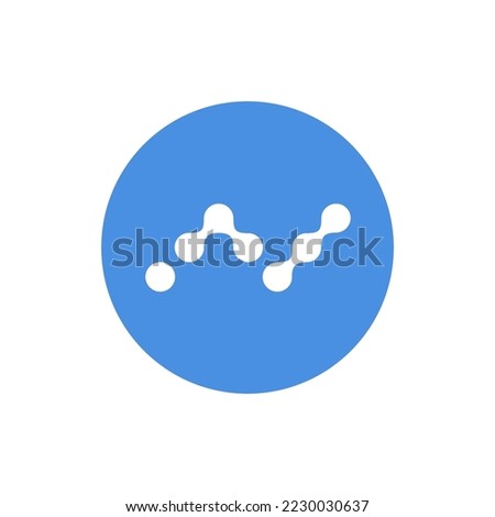 Nano coin icon isolated on white background.