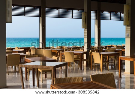 Restaurant with view of the ocean view