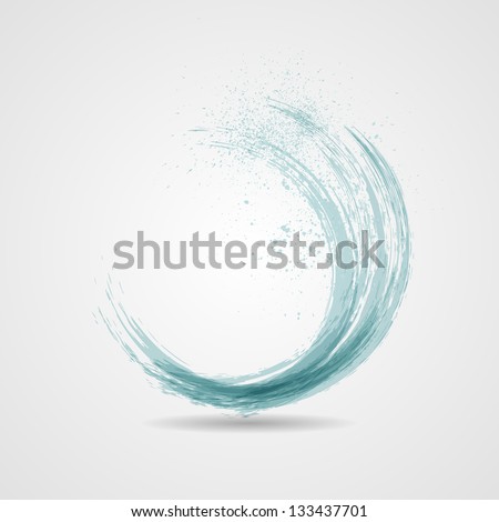 Abstract Grunge Blue Banner. Vector Wave - 133437701 : Shutterstock