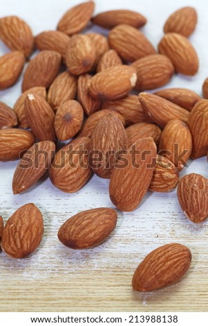 Close - up natural raw almond nut