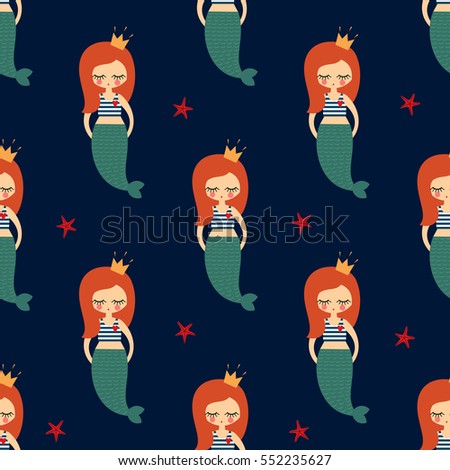 Similar – Image, Stock Photo Redhead fairytale female mermaid swimming underwater