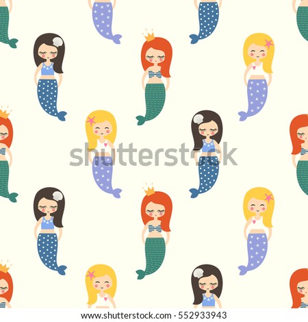 Similar – Image, Stock Photo Redhead fairytale female mermaid swimming underwater