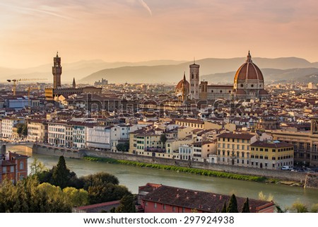 Florence cityscape in Tuscany, Italy.