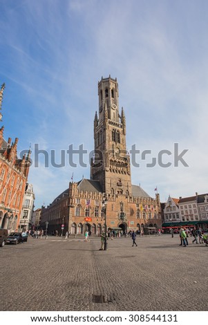 Bruges, Belgium - May 17, 2014: Bruges is the capital and largest city of the province of West Flanders in the Flemish Region of Belgium, in the northwest of the country.