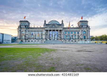 Similar – Image, Stock Photo Reichstag in the morning in autumn II