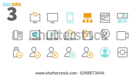 Communication Pixel Perfect Well-crafted Vector Thin Line Icons 48x48 Ready for 24x24 Grid for Web Graphics and Apps. Simple Minimal Pictogram Part 2-3