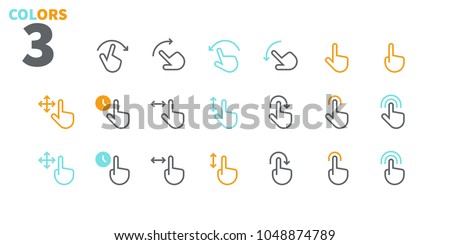 Gesture View Outlined Pixel Perfect Well-crafted Vector Thin Line Icons 48x48 Ready for 24x24 Grid for Web Graphics and Apps. Simple Minimal Pictogram Part 1-3