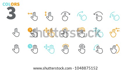 Gesture View Outlined Pixel Perfect Well-crafted Vector Thin Line Icons 48x48 Ready for 24x24 Grid for Web Graphics and Apps. Simple Minimal Pictogram Part 2-3