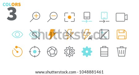 Photo Pixel Perfect Well-crafted Vector Thin Line Icons 48x48 Ready for 24x24 Grid for Web Graphics and Apps. Simple Minimal Pictogram Part 1