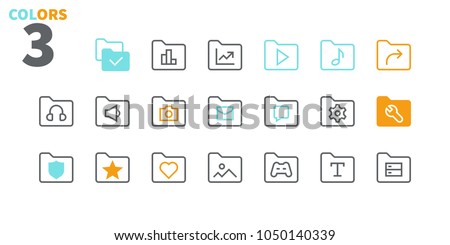 Folder UI Pixel Perfect Well-crafted Vector Thin Line Icons 48x48 Ready for 24x24 Grid for Web Graphics and Apps. Simple Minimal Pictogram Part 3-4