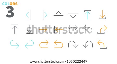 Arrows UI Pixel Perfect Well-crafted Vector Thin Line Icons 48x48 Ready for 24x24 Grid for Web Graphics and Apps with Editable Stroke. Simple Minimal Pictogram Part 4-5