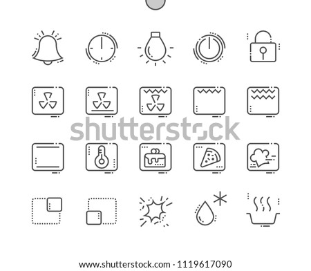 Oven Symbols Well-crafted Pixel Perfect Vector Thin Line Icons 30 2x Grid for Web Graphics and Apps. Simple Minimal Pictogram