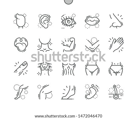 Body parts Well-crafted Pixel Perfect Vector Thin Line Icons 30 2x Grid for Web Graphics and Apps. Simple Minimal Pictogram
