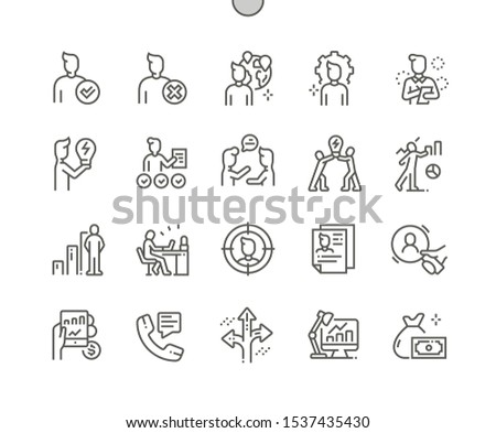 Business Administration Well-crafted Pixel Perfect Vector Thin Line Icons 30 2x Grid for Web Graphics and Apps. Simple Minimal Pictogram