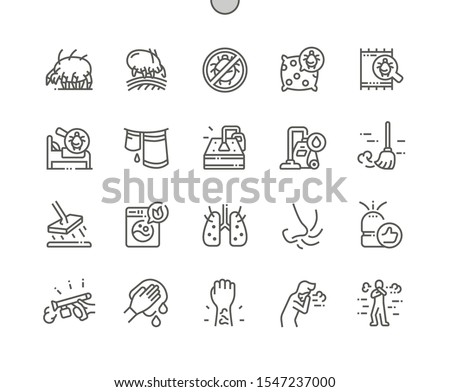 Dust mites Well-crafted Pixel Perfect Vector Thin Line Icons 30 2x Grid for Web Graphics and Apps. Simple Minimal Pictogram