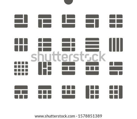 Layout v3 UI Pixel Perfect Well-crafted Vector Solid Icons 48x48 Ready for 24x24 Grid for Web Graphics and Apps. Simple Minimal Pictogram