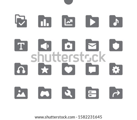 Folders v3 UI Pixel Perfect Well-crafted Vector Solid Icons 48x48 Ready for 24x24 Grid for Web Graphics and Apps. Simple Minimal Pictogram