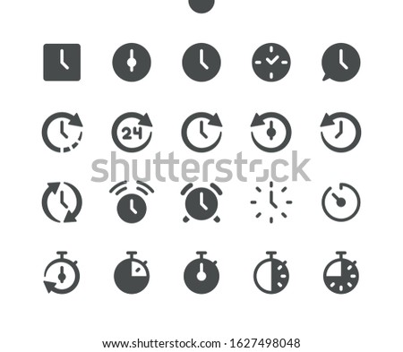 Time v1 UI Pixel Perfect Well-crafted Vector Solid Icons 48x48 Ready for 24x24 Grid for Web Graphics and Apps. Simple Minimal Pictogram