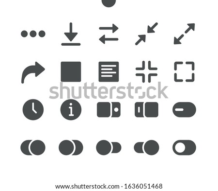 Audio and Video Vector Icons - Pixel Perfect Solid Pictograms for Web Graphics and Apps. Simple and Minimal Pictogram