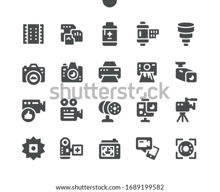 Camera Well-crafted Pixel Perfect Vector Solid Icons 30 2x Grid for Web Graphics and Apps. Simple Minimal Pictogram