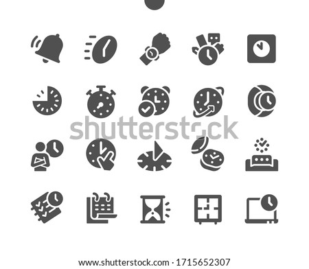 Time Well-crafted Pixel Perfect Vector Solid Icons 30 2x Grid for Web Graphics and Apps. Simple Minimal Pictogram