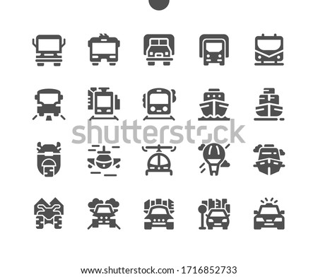 Transport Front View Well-crafted Pixel Perfect Vector Solid Icons 30 2x Grid for Web Graphics and Apps. Simple Minimal Pictogram