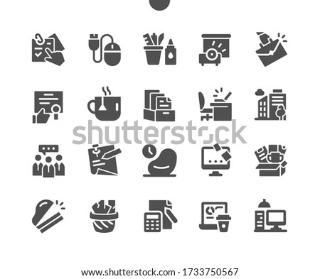 Office Well-crafted Pixel Perfect Vector Solid Icons 30 2x Grid for Web Graphics and Apps. Simple Minimal Pictogram