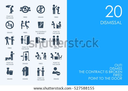Set of dismissal icons