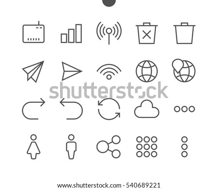 Communication Pixel Perfect Well-crafted Vector Thin Line Icons 48x48 Ready for 24x24 Grid for Web Graphics and Apps with Editable Stroke. Simple Minimal Pictogram Part 3-3