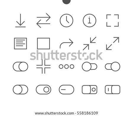 Audio Video Pixel Perfect Well-crafted Vector Thin Line Icons 48x48 Ready for 24x24 Grid for Web Graphics and Apps with Editable Stroke. Simple Minimal Pictogram Part 5-5