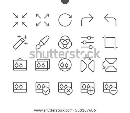 Photo Pixel Perfect Well-crafted Vector Thin Line Icons 48x48 Ready for 24x24 Grid for Web Graphics and Apps with Editable Stroke. Simple Minimal Pictogram Part 2-2