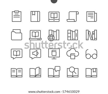 Reading View Outlined Pixel Perfect Well-crafted Vector Thin Line Icons 48x48 Ready for 24x24 Grid for Web Graphics and Apps with Editable Stroke. Simple Minimal Pictogram Part 3-3