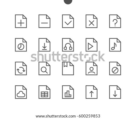 File UI Pixel Perfect Well-crafted Vector Thin Line Icons 48x48 Ready for 24x24 Grid for Web Graphics and Apps with Editable Stroke. Simple Minimal Pictogram Part 3-4