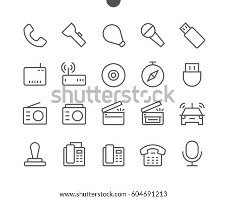 Devices UI Pixel Perfect Well-crafted Vector Thin Line Icons 48x48 Ready for 24x24 Grid for Web Graphics and Apps with Editable Stroke. Simple Minimal Pictogram Part 3-3