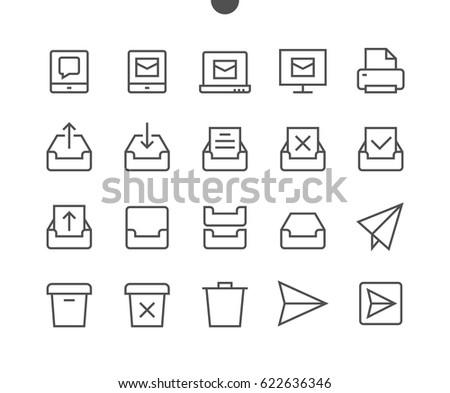 Email UI Pixel Perfect Well-crafted Vector Thin Line Icons 48x48 Ready for 24x24 Grid for Web Graphics and Apps with Editable Stroke. Simple Minimal Pictogram Part 2-5