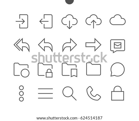 Email UI Pixel Perfect Well-crafted Vector Thin Line Icons 48x48 Ready for 24x24 Grid for Web Graphics and Apps with Editable Stroke. Simple Minimal Pictogram Part 4-5