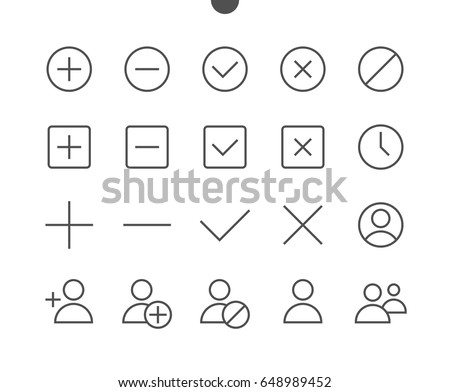 Settings UI Pixel Perfect Well-crafted Vector Thin Line Icons 48x48 Ready for 24x24 Grid for Web Graphics and Apps with Editable Stroke. Simple Minimal Pictogram Part 2-6