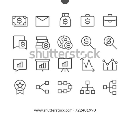 Business UI Pixel Perfect Well-crafted Vector Thin Line Icons 48x48 Ready for 24x24 Grid for Web Graphics and Apps with Editable Stroke. Simple Minimal Pictogram Part 2-6