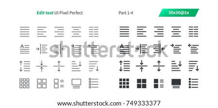 Edit text UI Pixel Perfect Well-crafted Vector Thin Line And Solid Icons 30 1x Grid for Web Graphics and Apps. Simple Minimal Pictogram Part 1-4